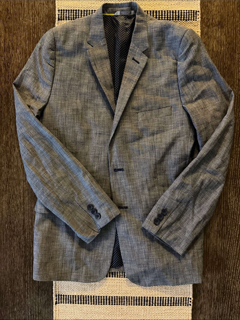 C2 by Calibrate Gray Linen-Blend Kids Blazer
